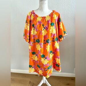 Easel Orange Floral Dress